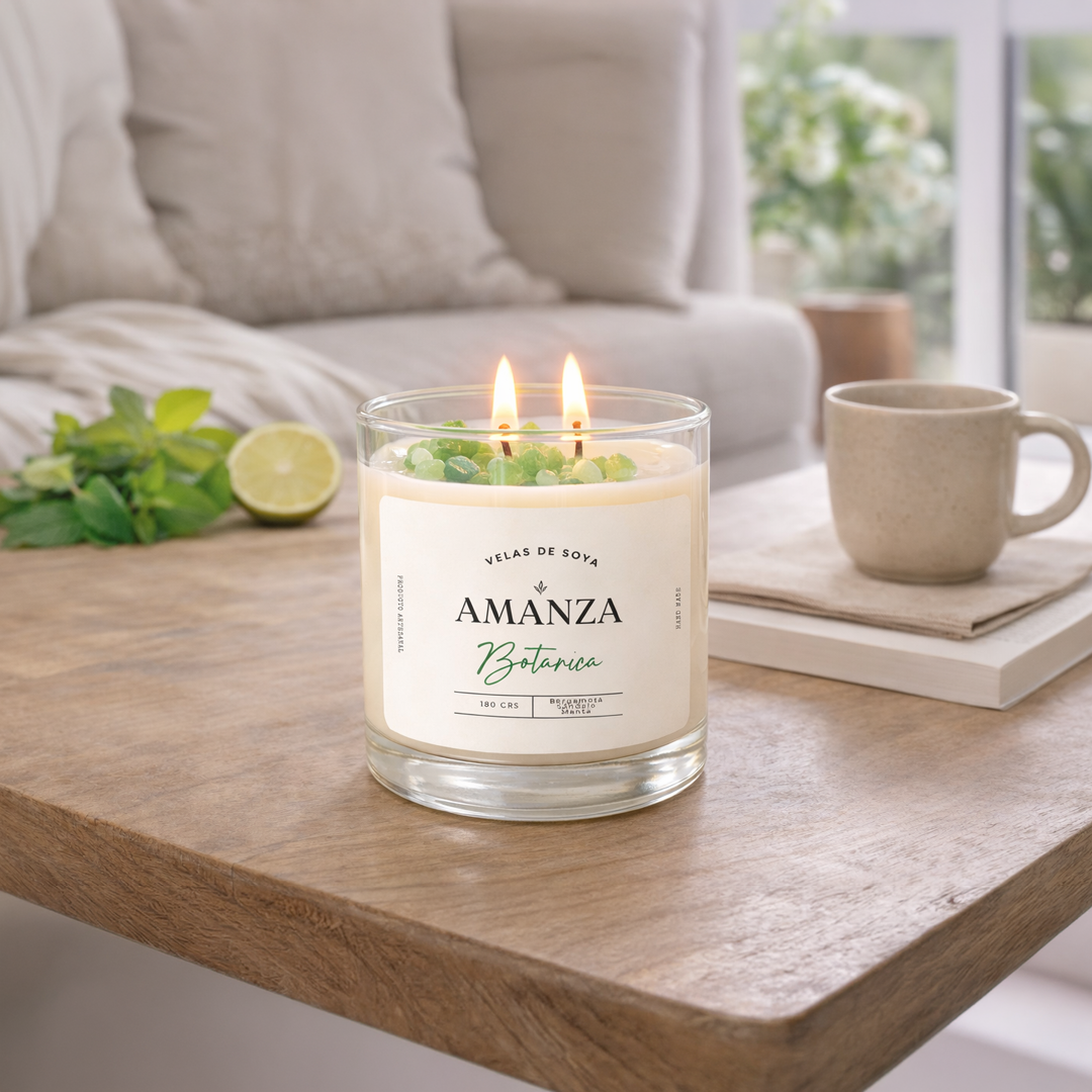 Vela aromática de soya Botánica 180 g | Amanza